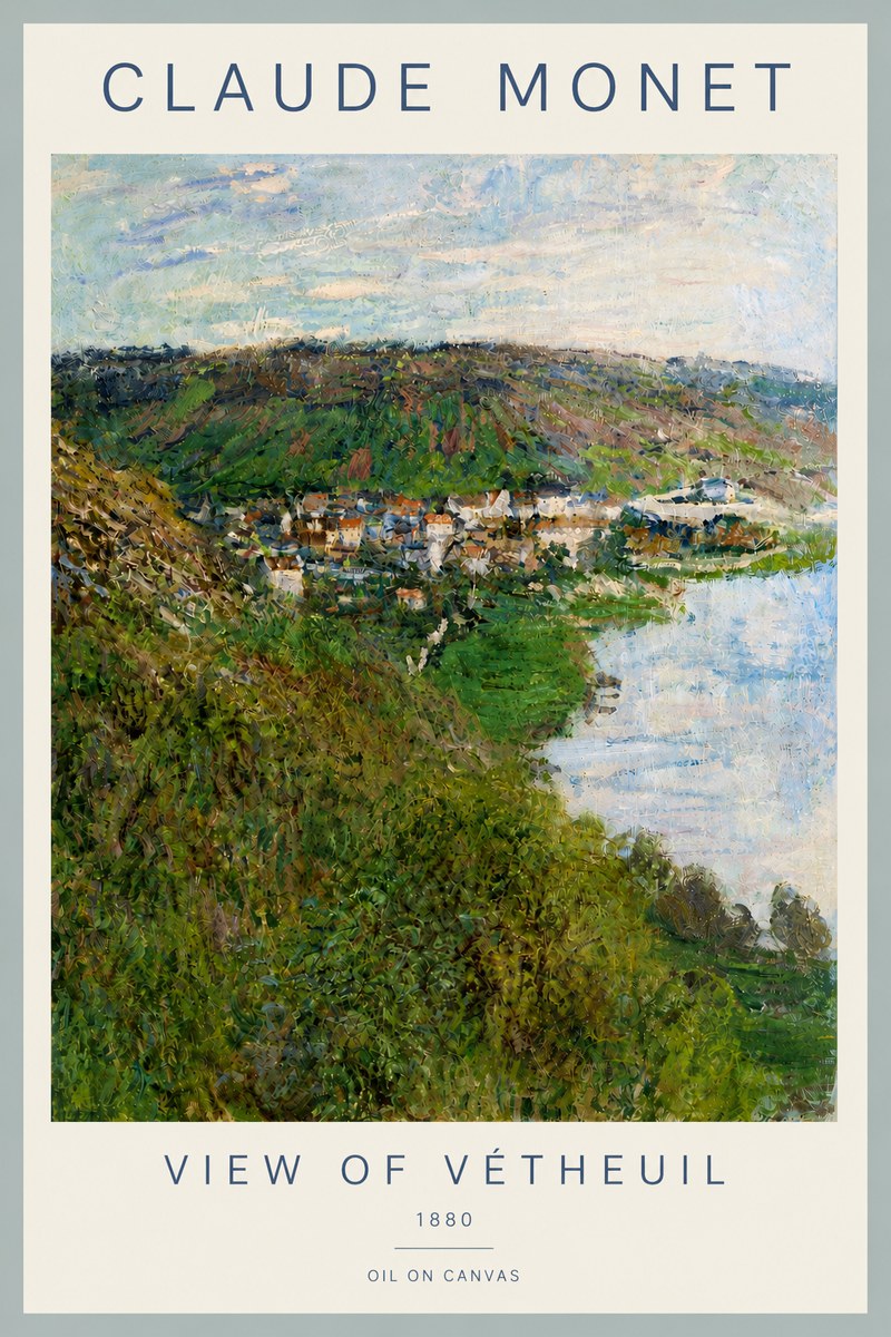 Monet View of Vétheuil II No4 - Affiche