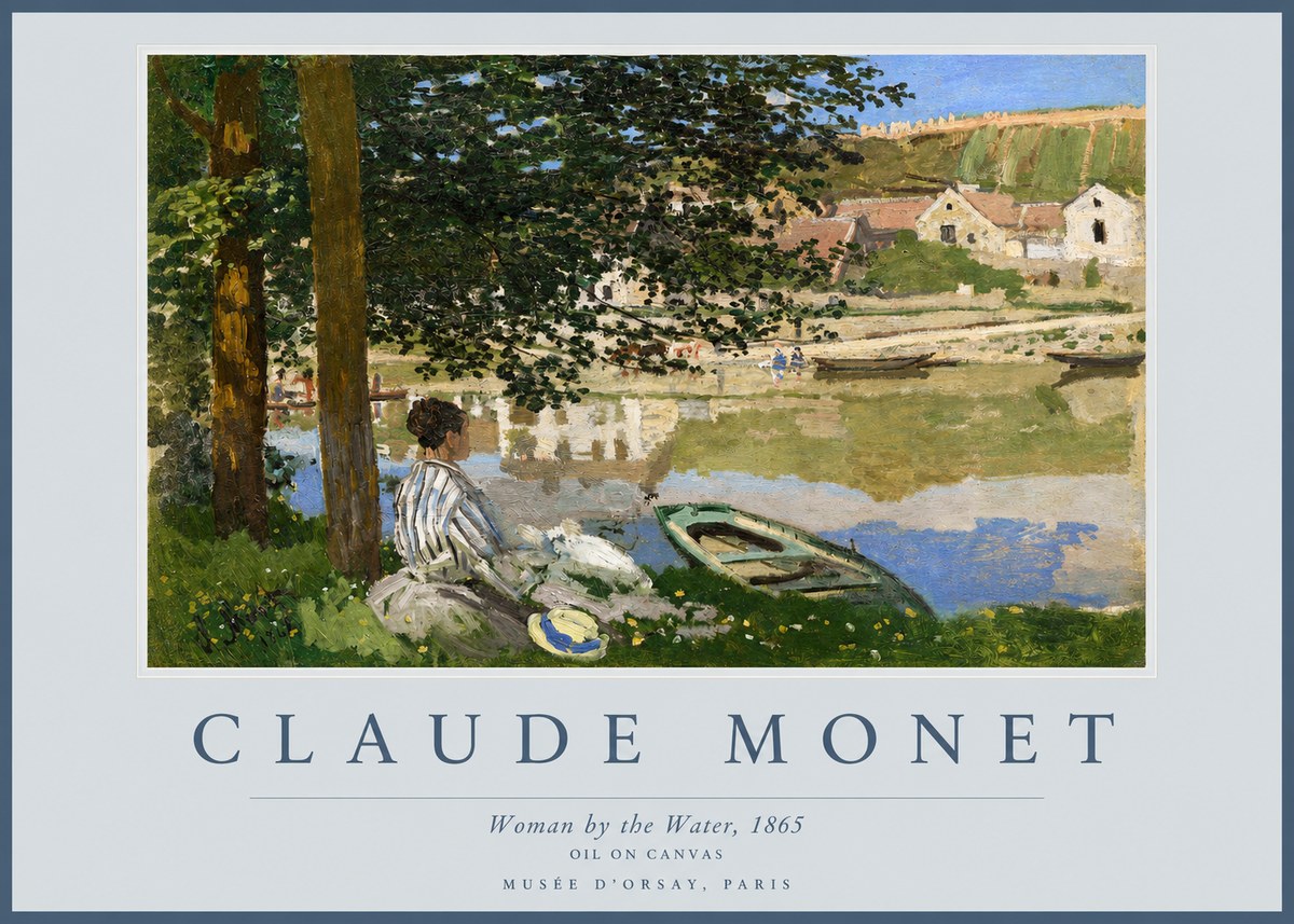 Monet Woman by the Water No2 - Affiche