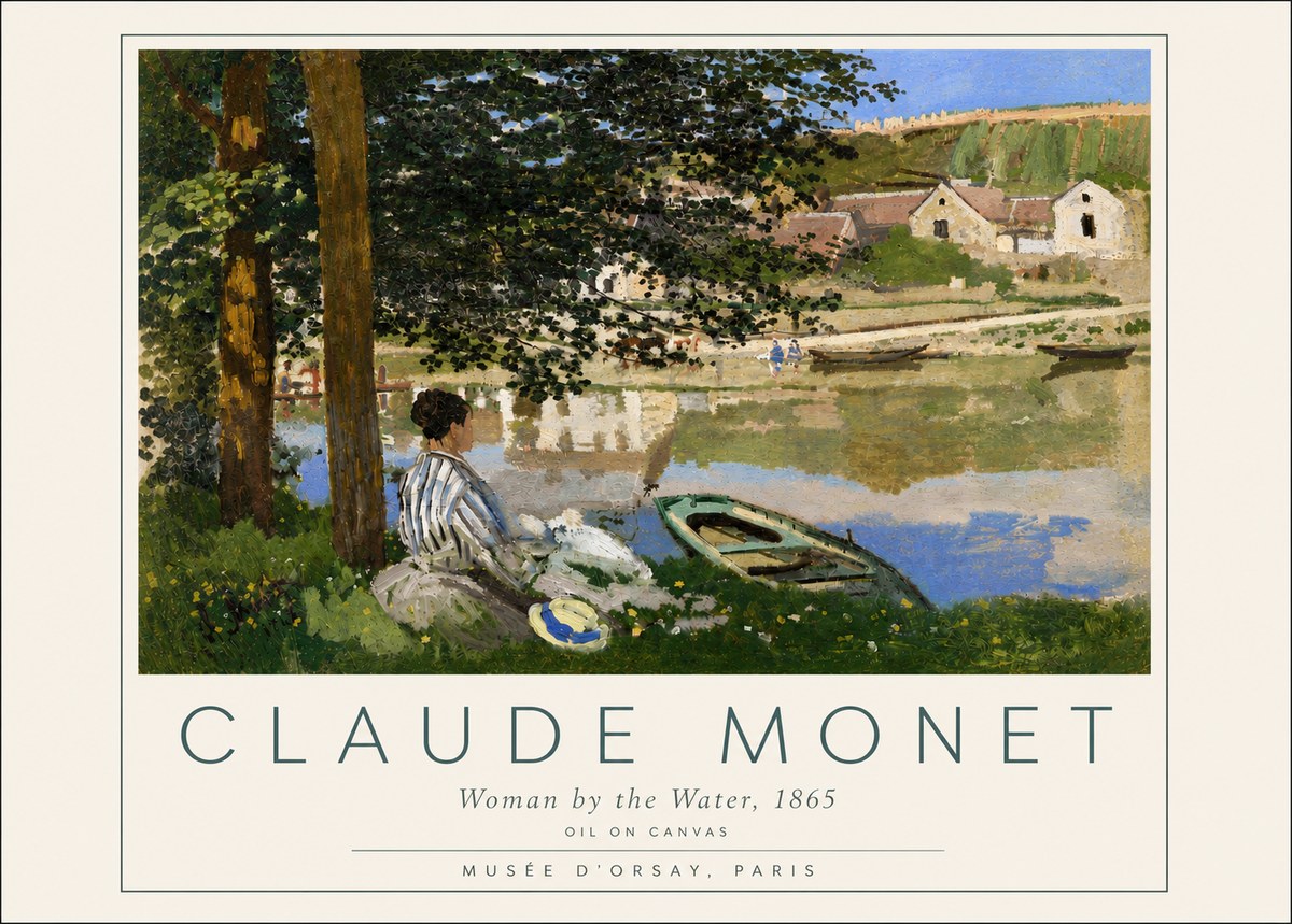 Monet Woman by the Water No4 - Affiche