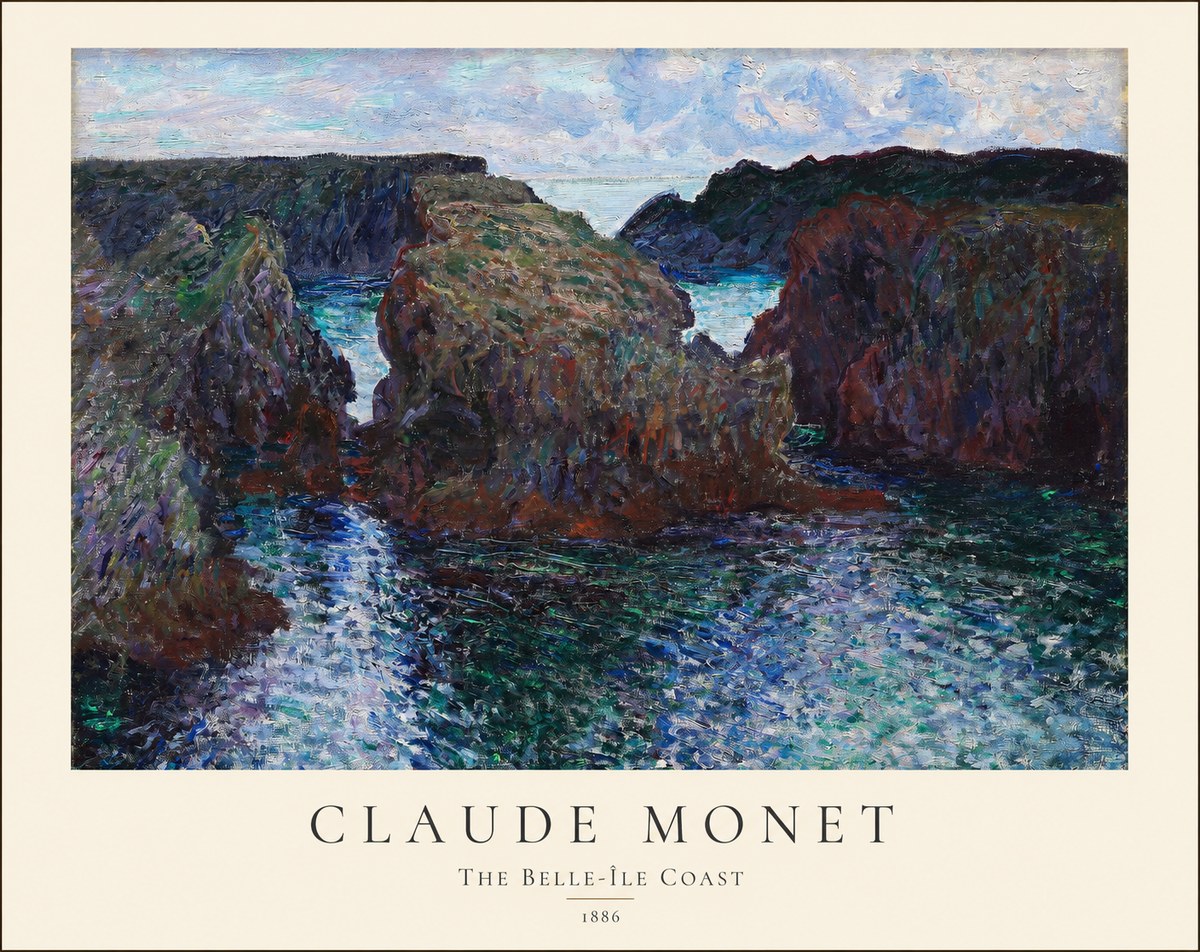 Monet The Belle-île Coast No1 - Affiche