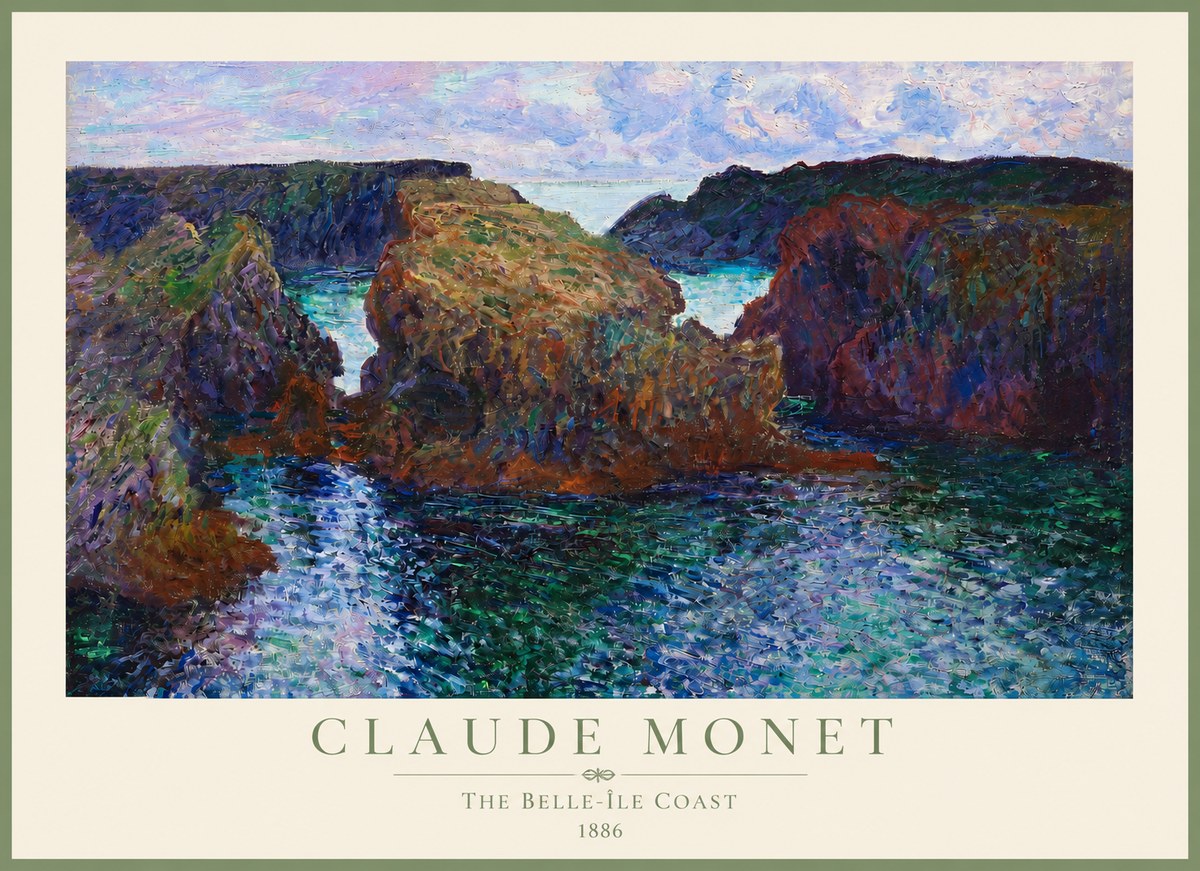 Monet The Belle-île Coast No3 - Affiche