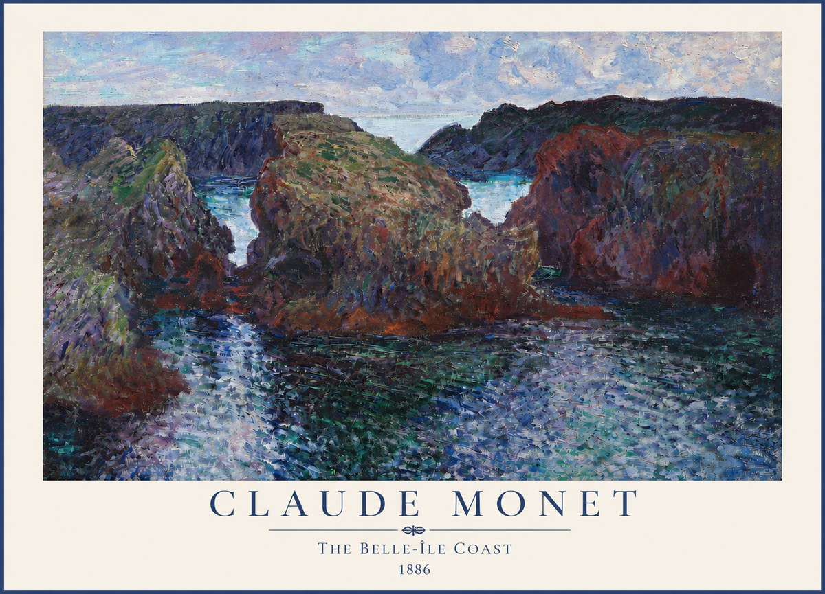 Monet The Belle-île Coast No4 - Affiche