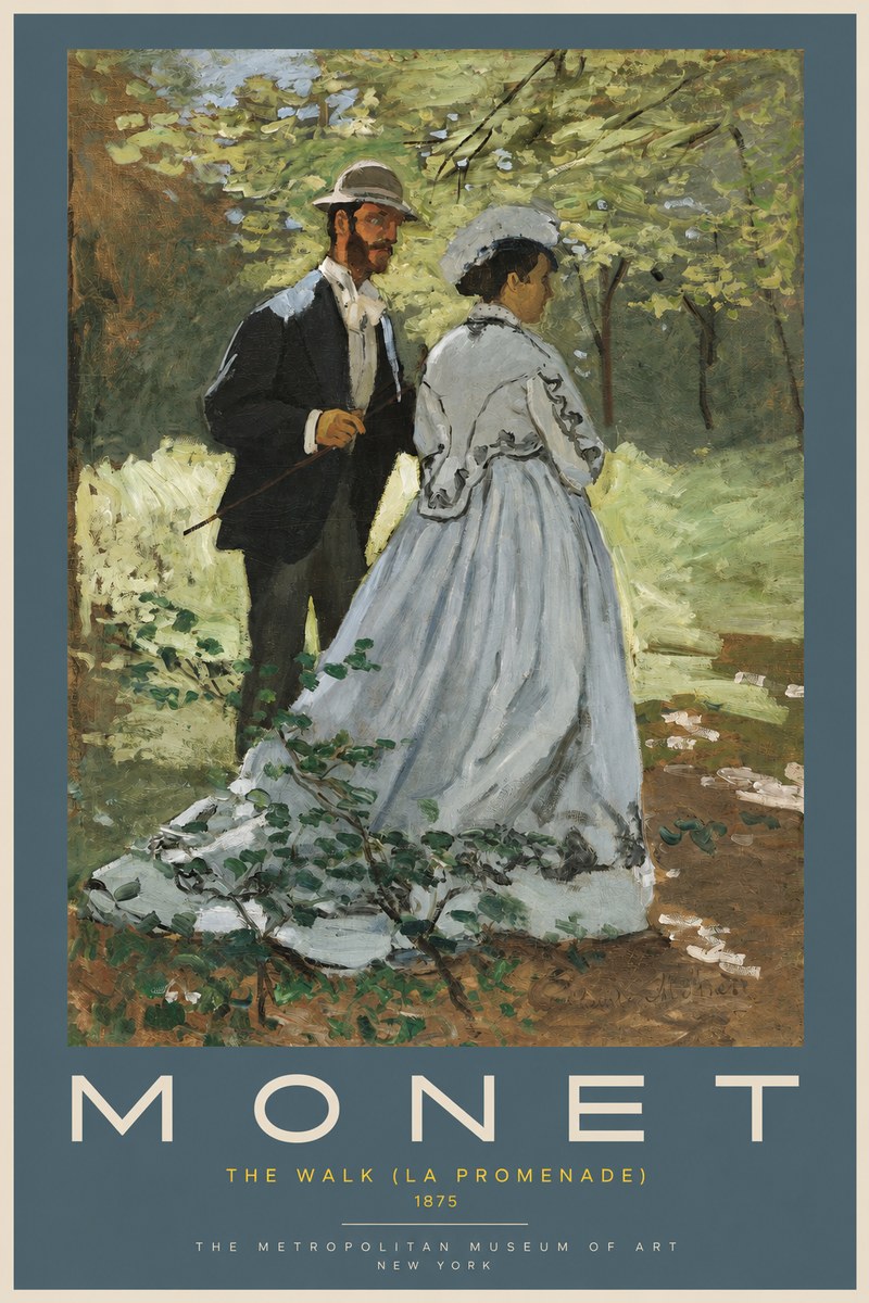 Monet The Walk (La Promenade) No2 - Affiche