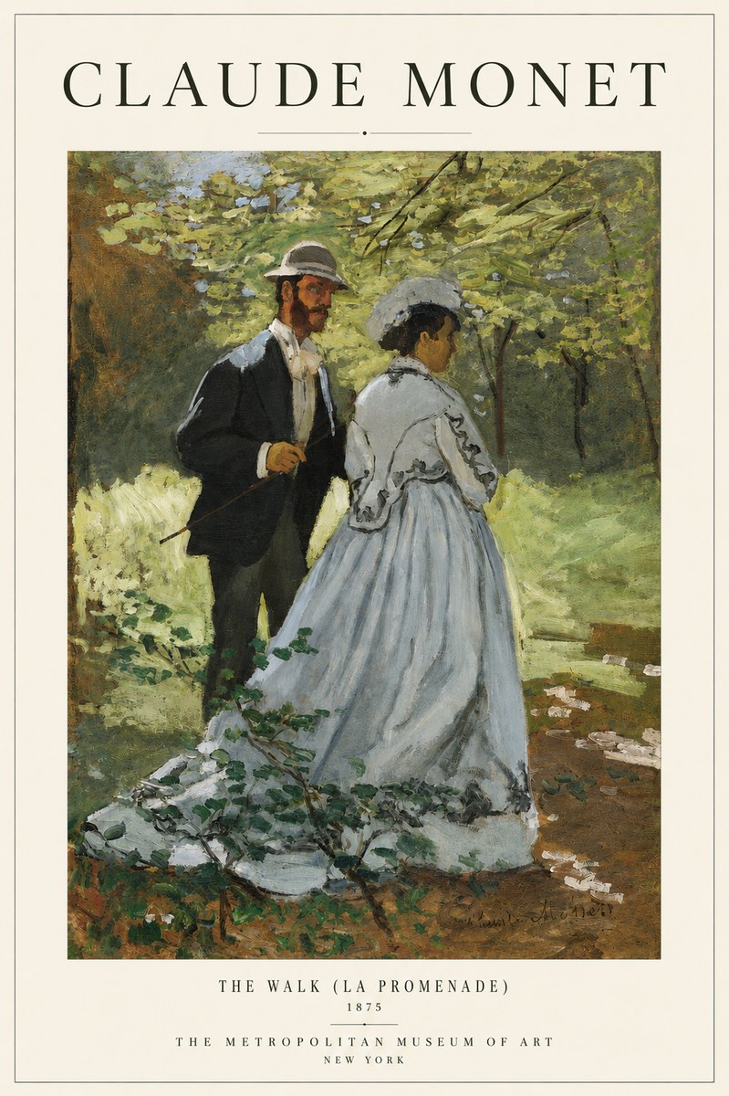 Monet The Walk (La Promenade) No3 - Affiche