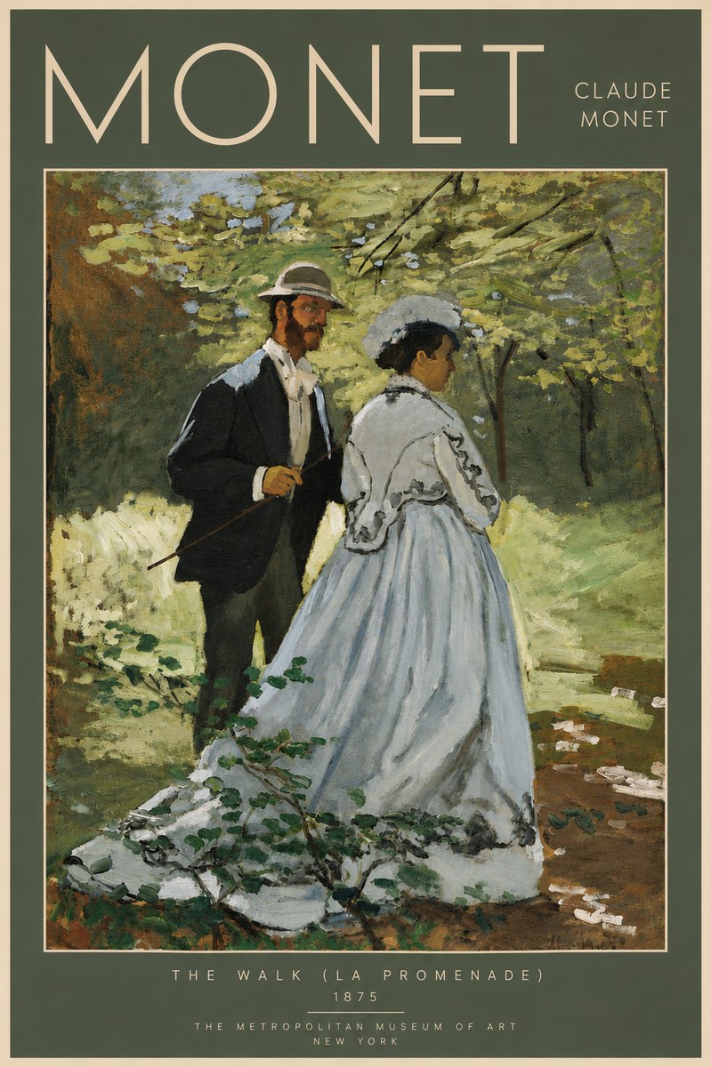 Monet The Walk (La Promenade) No5 - Affiche