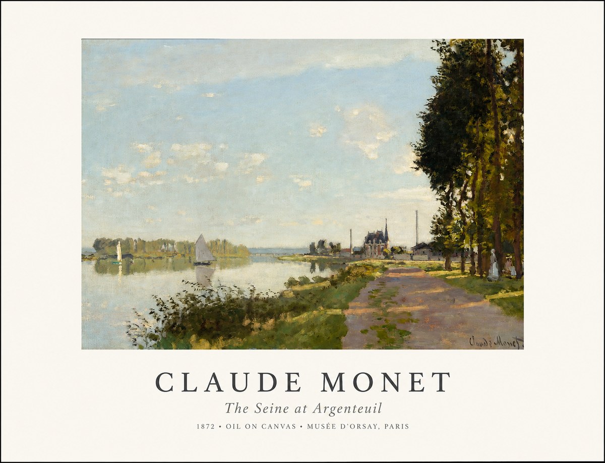 Monet The Seine at Argenteuil No1 - Affiche