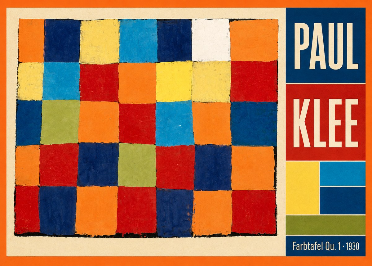 Paul Klee Farbetafel Qu 1 · 1930 No5 - Affiche