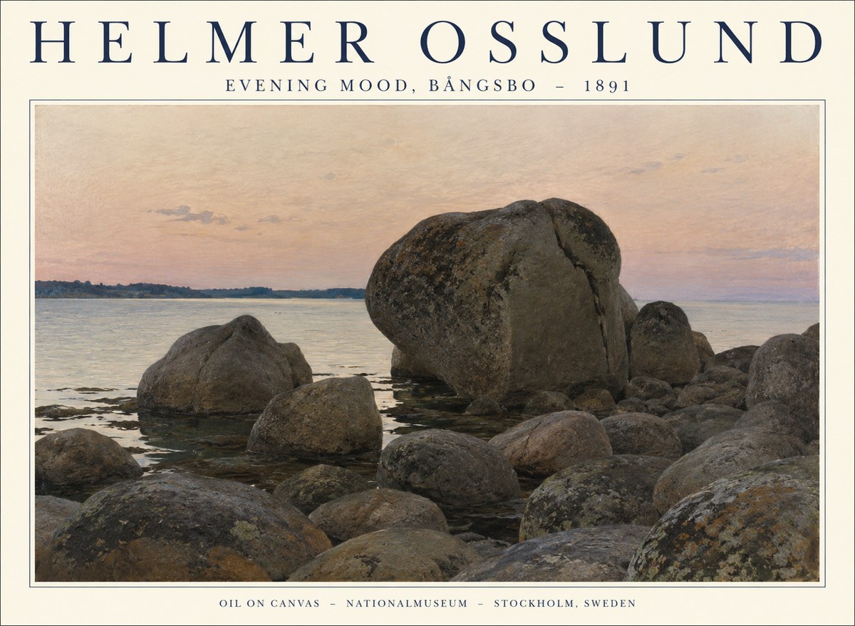 Helmer Osslund Evening Mood, Bångsbo - 1891 No1 - Affiche