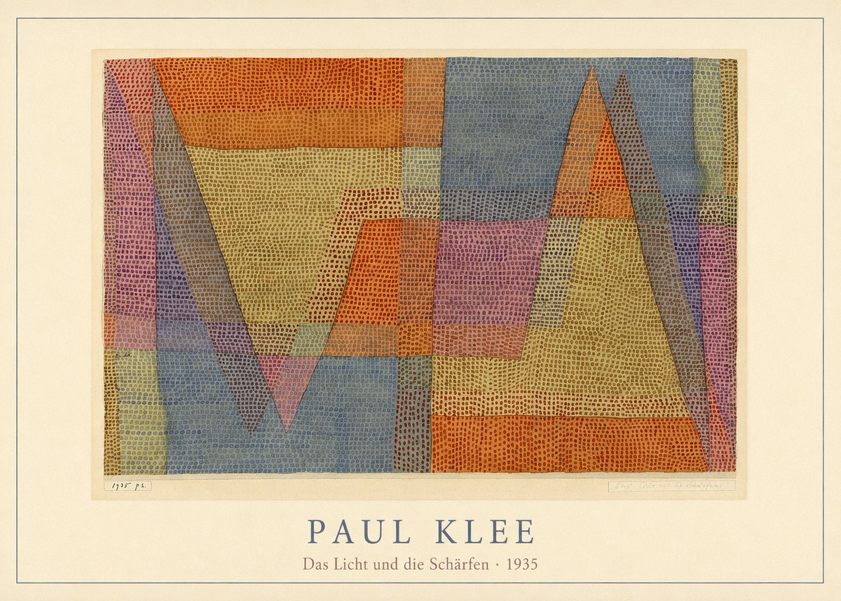 Paul Klee Das Licht Und Die Schärfen No4 - Affiche