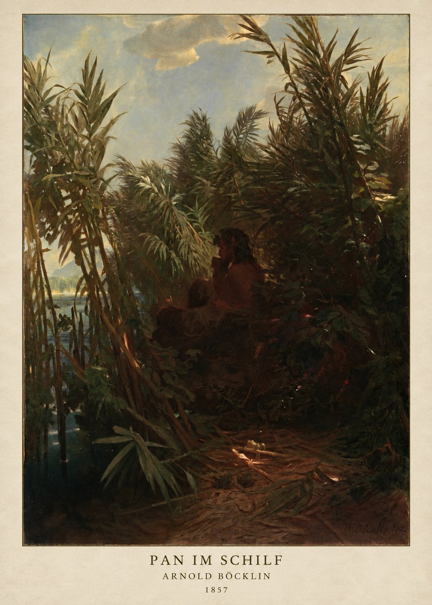 Arnold Böcklin Pan Im Schilf No2 - Affiche