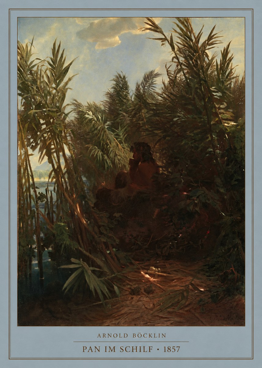 Arnold Böcklin Pan Im Schilf No4 - Affiche