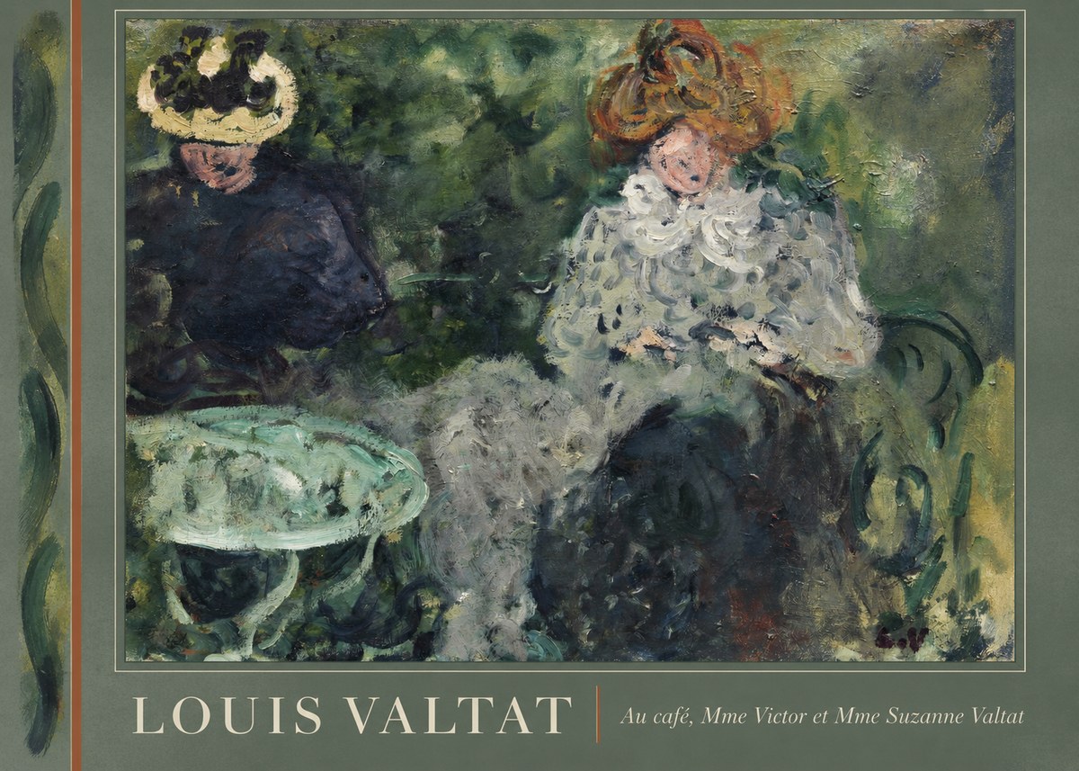 Louis Valtat Au Café, Mme Victor Et Mme Suzanne Valtat No2 - Affiche
