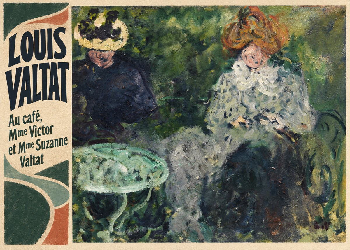 Louis Valtat Au Café, Mme Victor Et Mme Suzanne Valtat No5 - Affiche