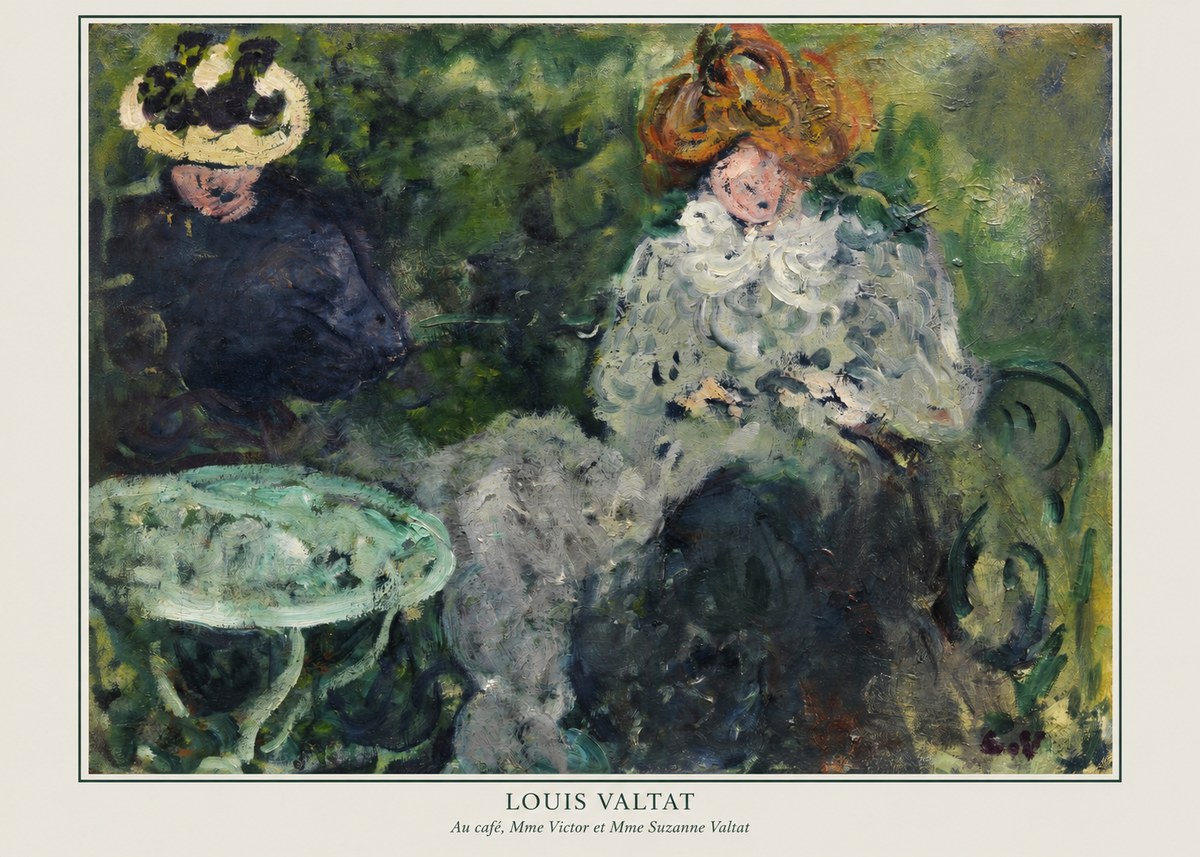 Louis Valtat Au Café, Mme Victor Et Mme Suzanne Valtat No6 - Affiche