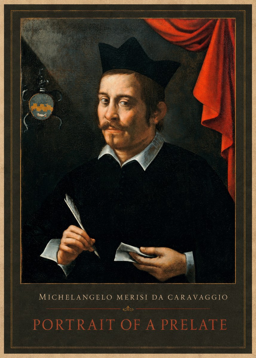 Michelangelo Merisi da Caravaggio Portrait of a Prelate No1 - Affiche