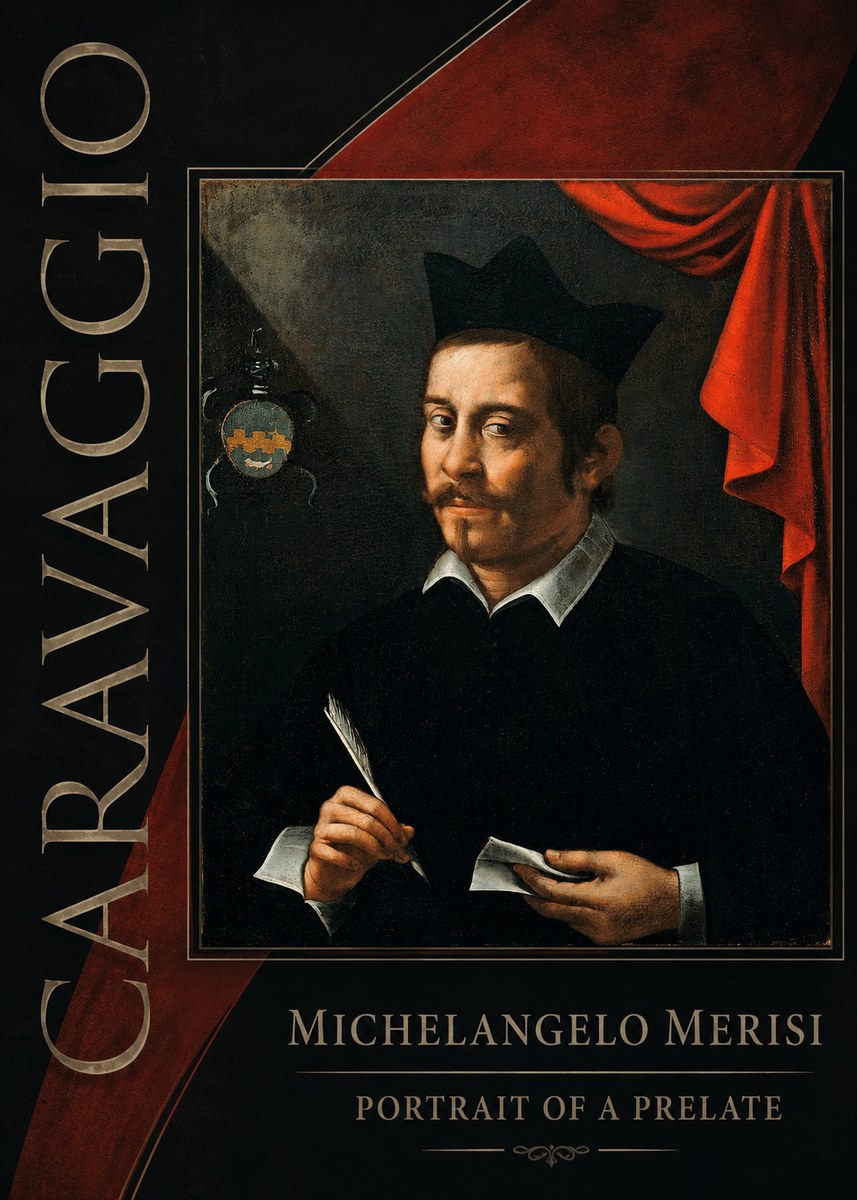 Michelangelo Merisi da Caravaggio Portrait of a Prelate No2 - Affiche