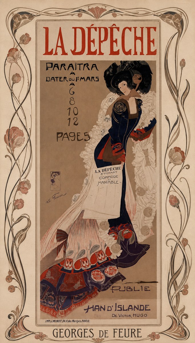 Georges de Feure La Dépêche - Han D'islande No1 - Affiche