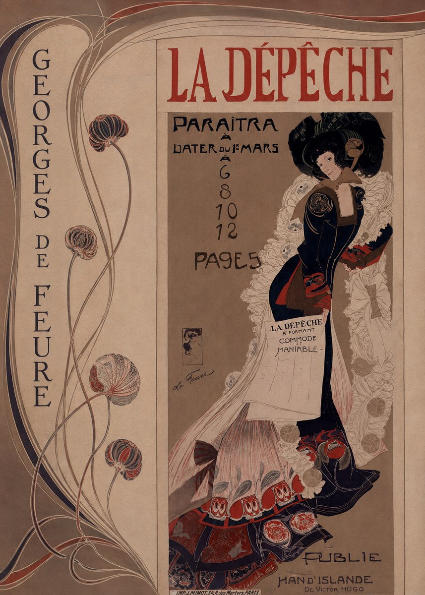 Georges de Feure La Dépêche - Han D'islande No2 - Affiche