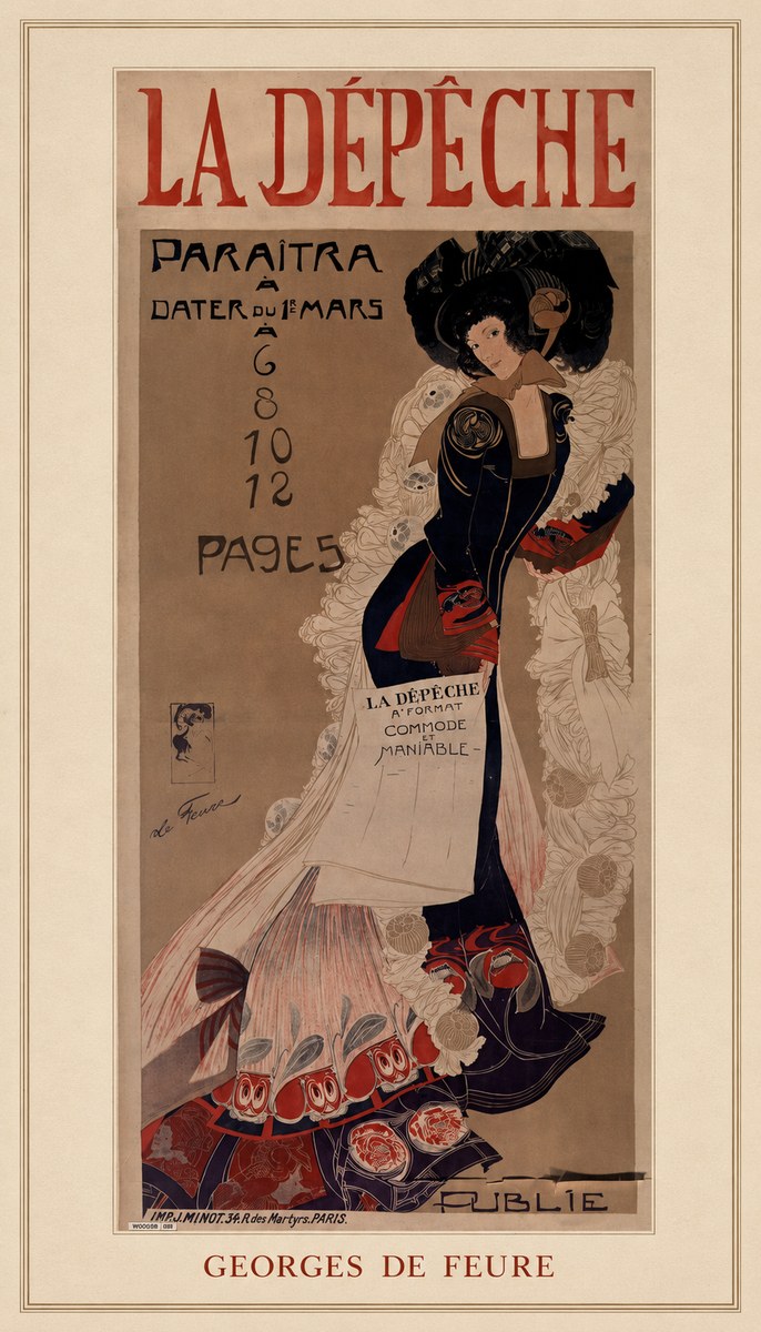 Georges de Feure La Dépêche - Han D'islande No3 - Affiche