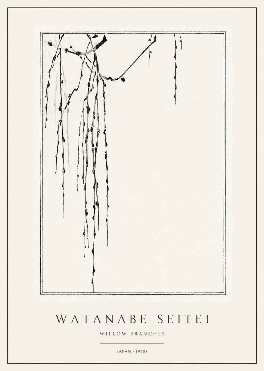 Watanabe Seitei Willow Branches No1 - Affiche