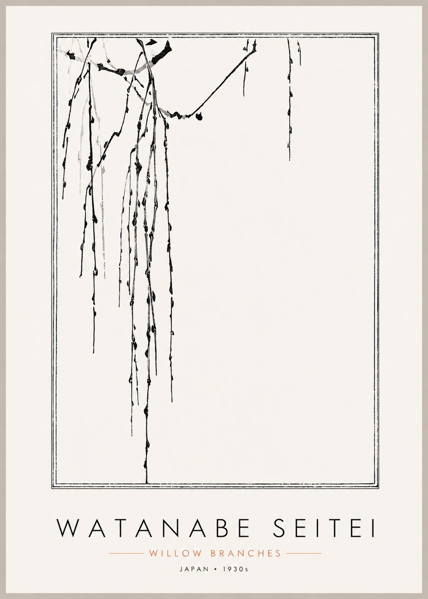 Watanabe Seitei Willow Branches I No3 - Affiche
