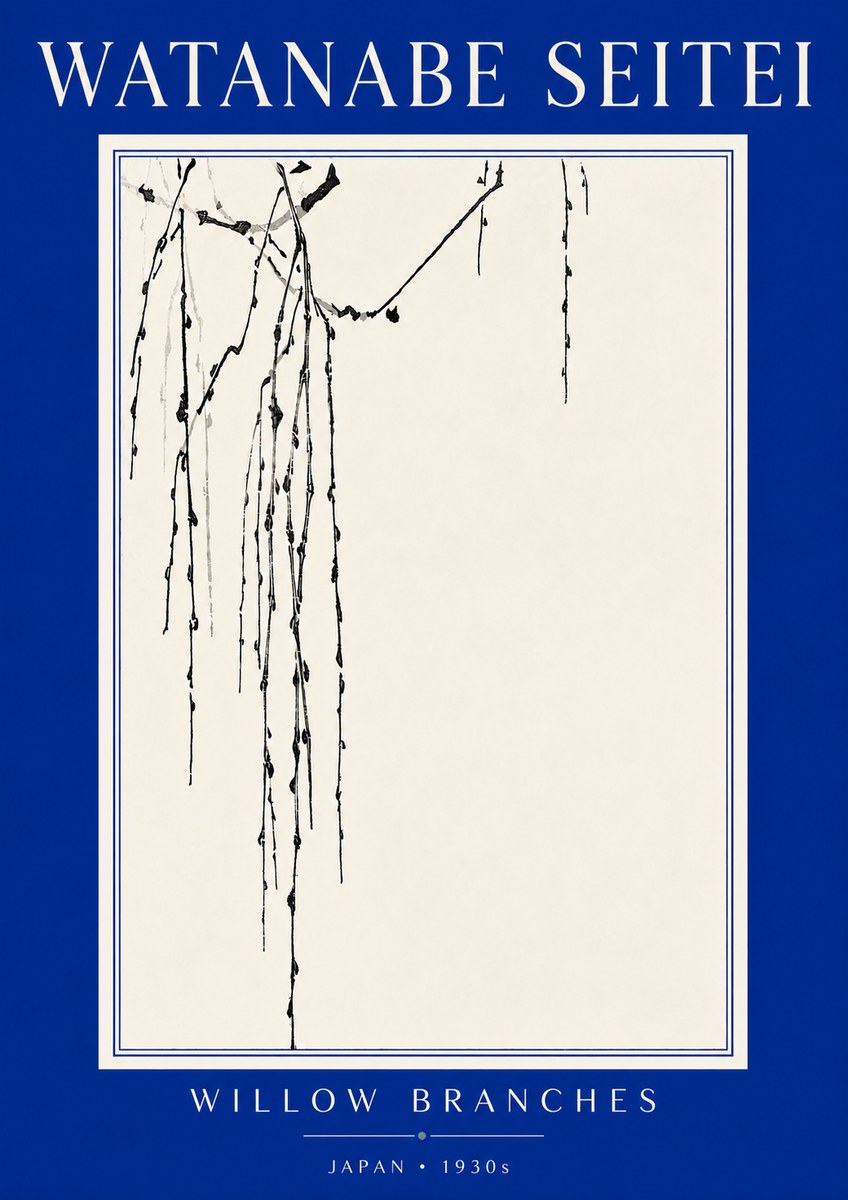 Watanabe Seitei Willow Branches I No5 - Affiche