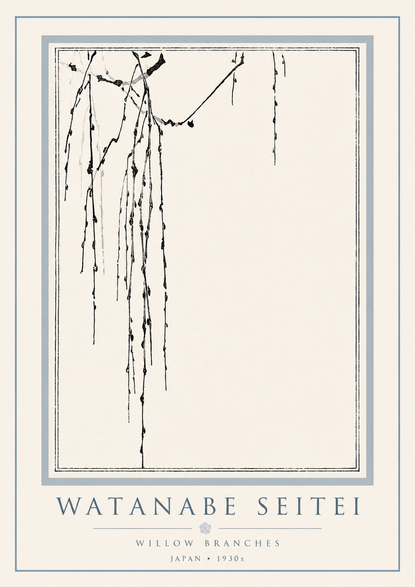 Watanabe Seitei Willow Branches I No6 - Affiche