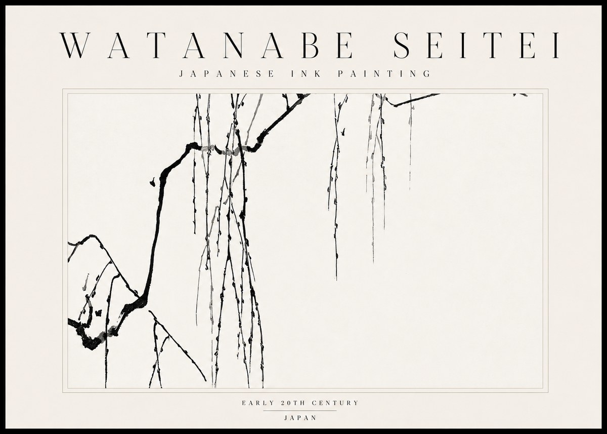 Watanabe Seitei Willow Branches II No3 - Affiche