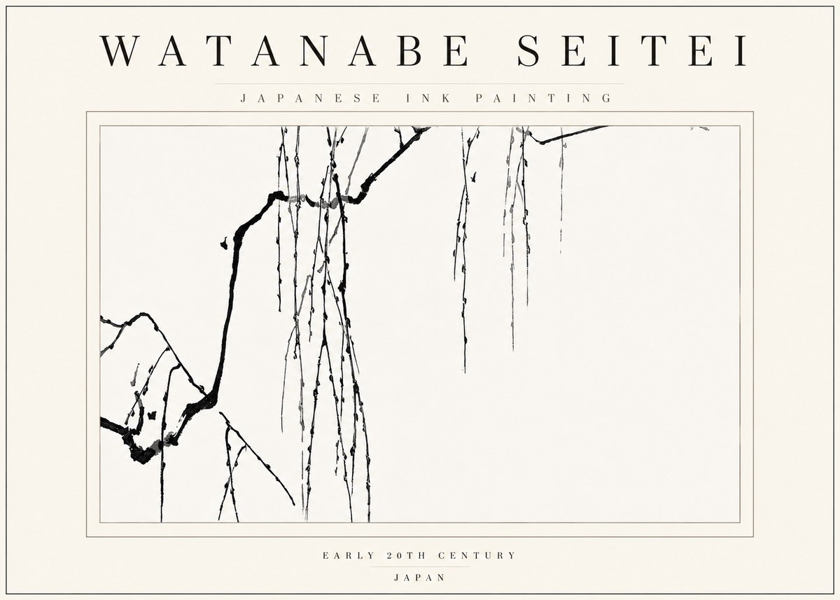 Watanabe Seitei Willow Branches II No5 - Affiche