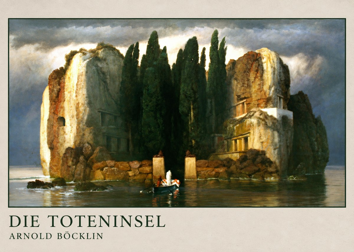 Arnold Böcklin Die Toteninsel II No4 - Affiche