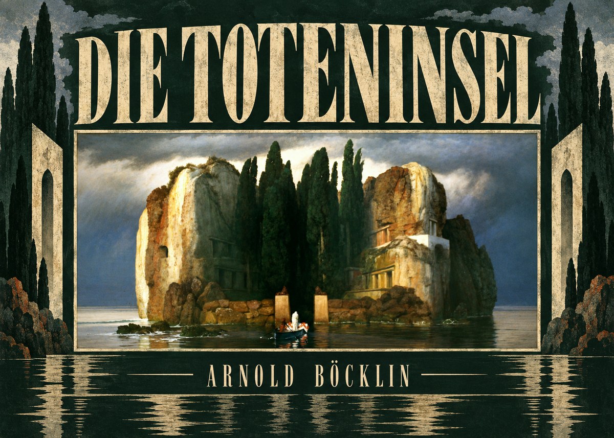 Arnold Böcklin Die Toteninsel II No5 - Affiche