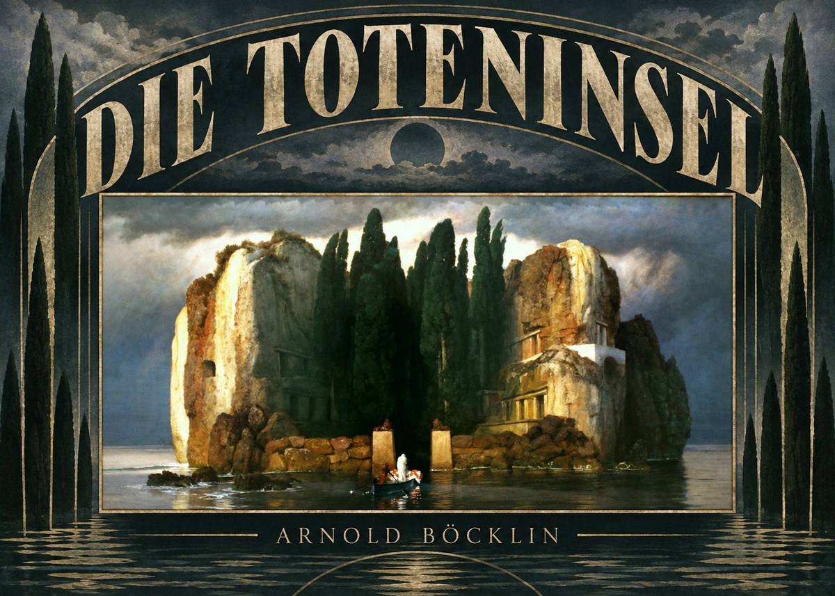 Arnold Böcklin Die Toteninsel II No6 - Affiche