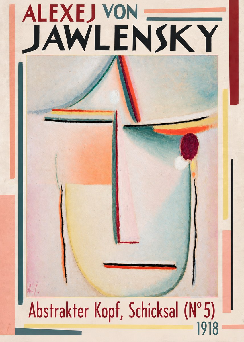 Alexej von Jawlensky Abstrakter Kopf, Schicksal (N°5) No1 - Affiche