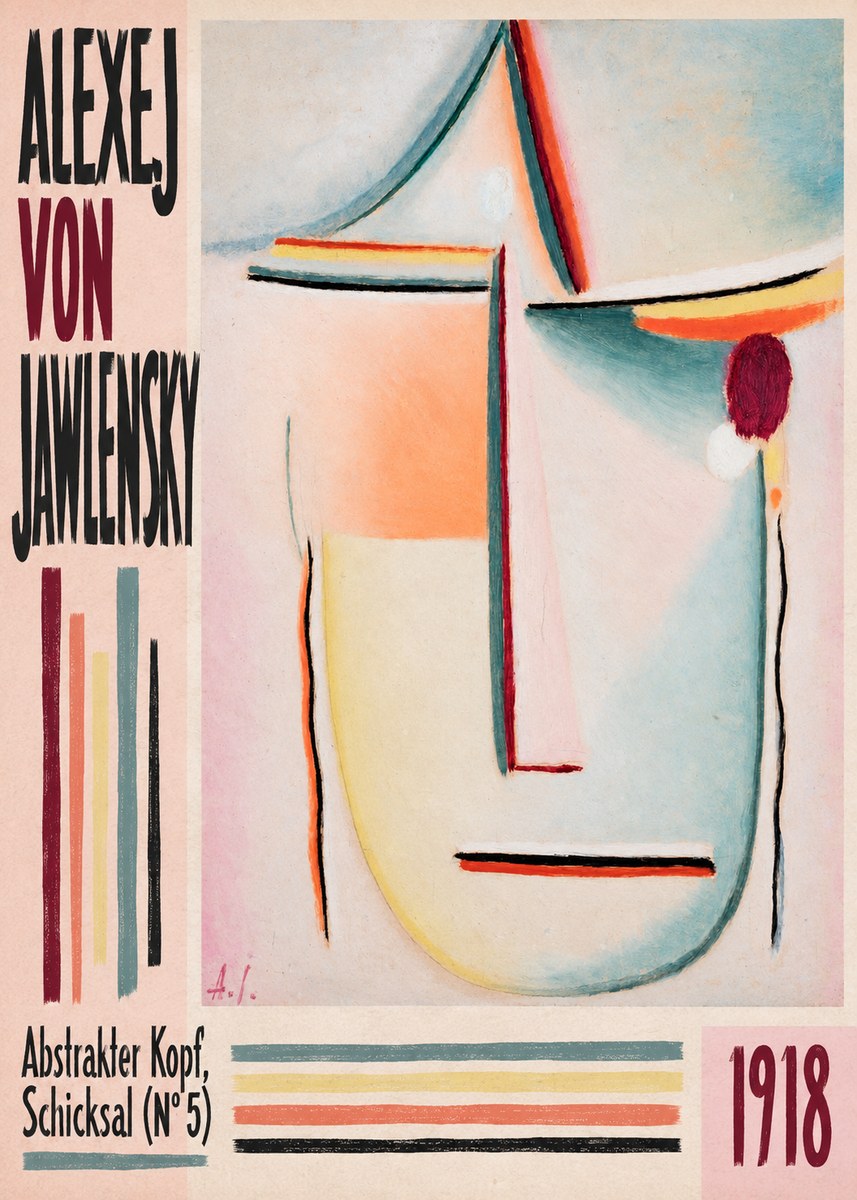 Alexej von Jawlensky Abstrakter Kopf, Schicksal (N°5) No4 - Affiche