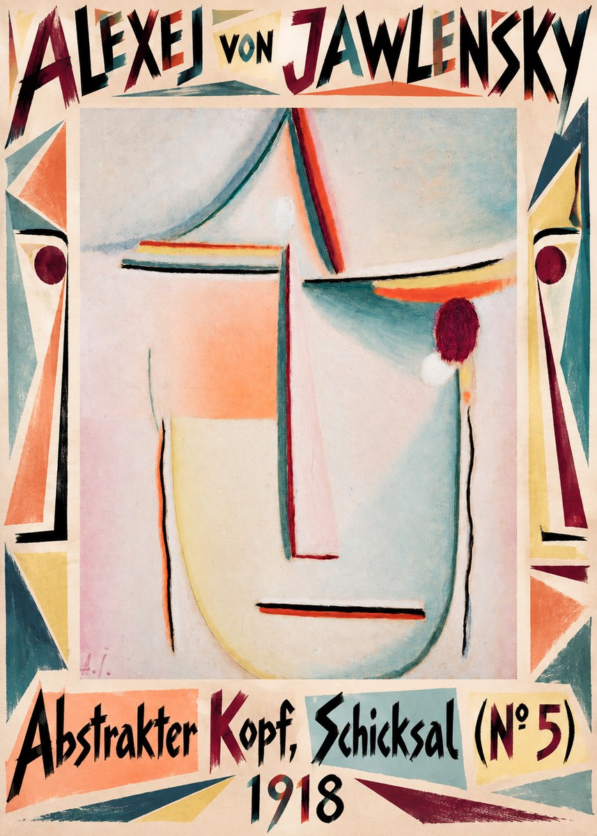 Alexej von Jawlensky Abstrakter Kopf, Schicksal (N°5) No5 - Affiche