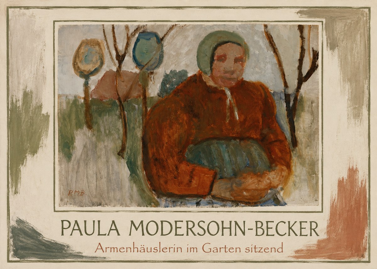 Paula Modersohn-Becker Armenhäuslerin Im Garten Sitzend No1 - Affiche