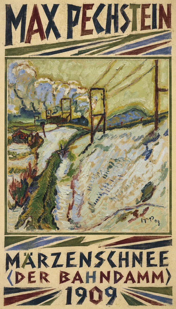 Max Pechstein Märzenschnee (Der Bahndamm) 1909 No1 - Affiche