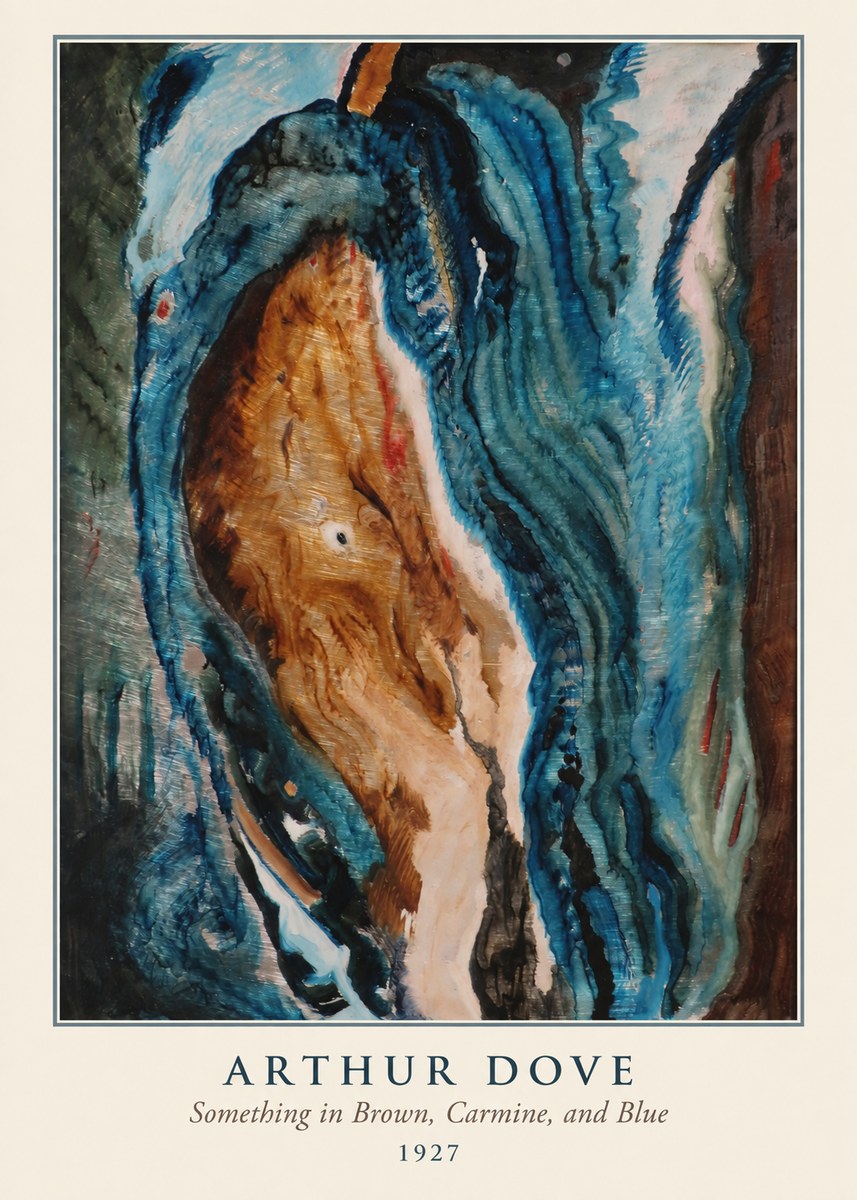 Arthur Dove Something in Brown, Carmine, and Blue No5 - Affiche