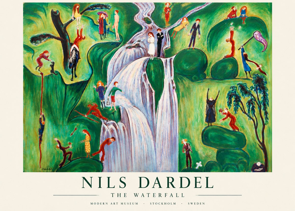 Nils Dardel The Waterfall No1 - Affiche