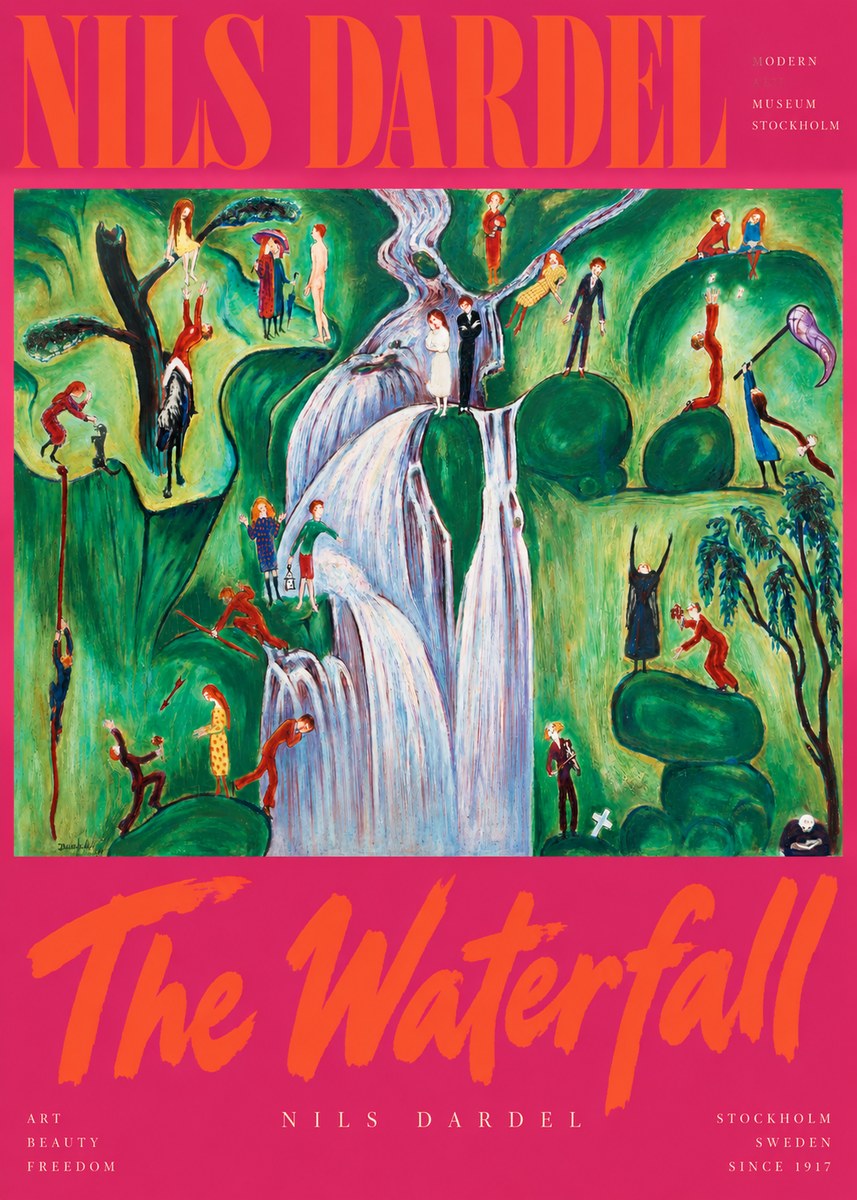 Nils Dardel The Waterfall No2 - Affiche