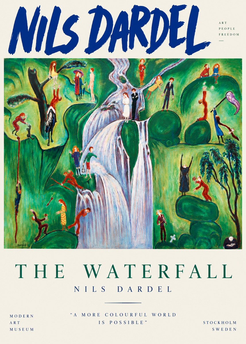 Nils Dardel The Waterfall No3 - Affiche