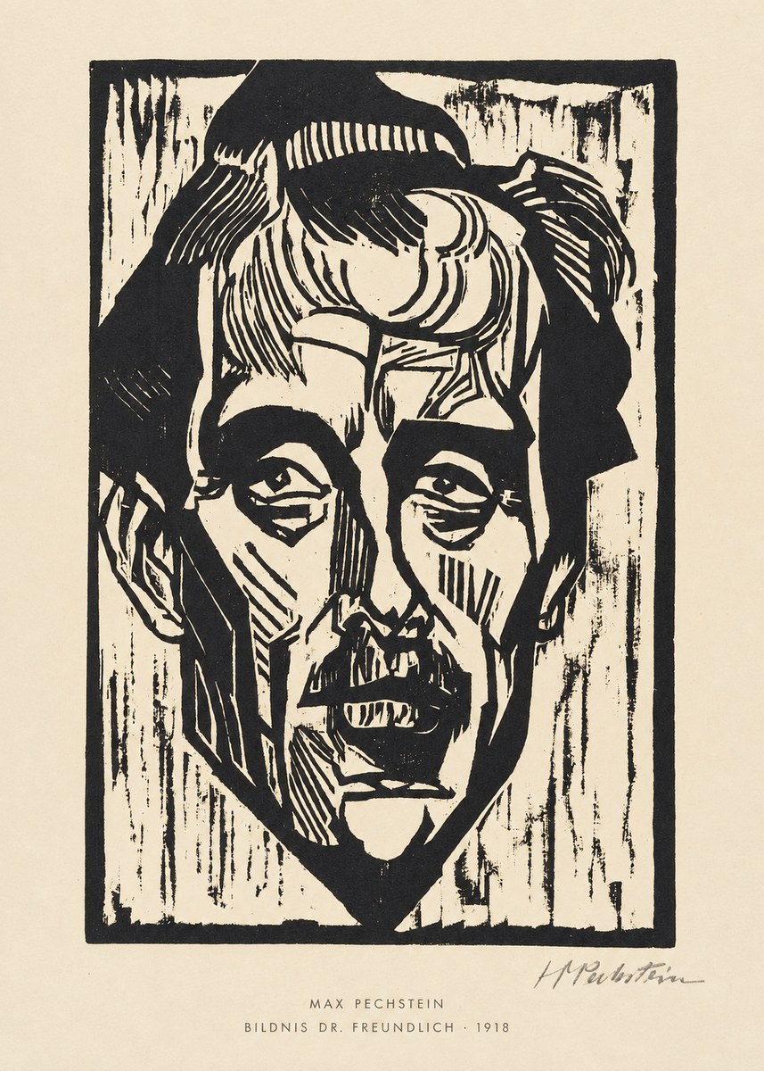 Max Pechstein Bildnis Dr. Freundlich • 1918 No5 - Affiche