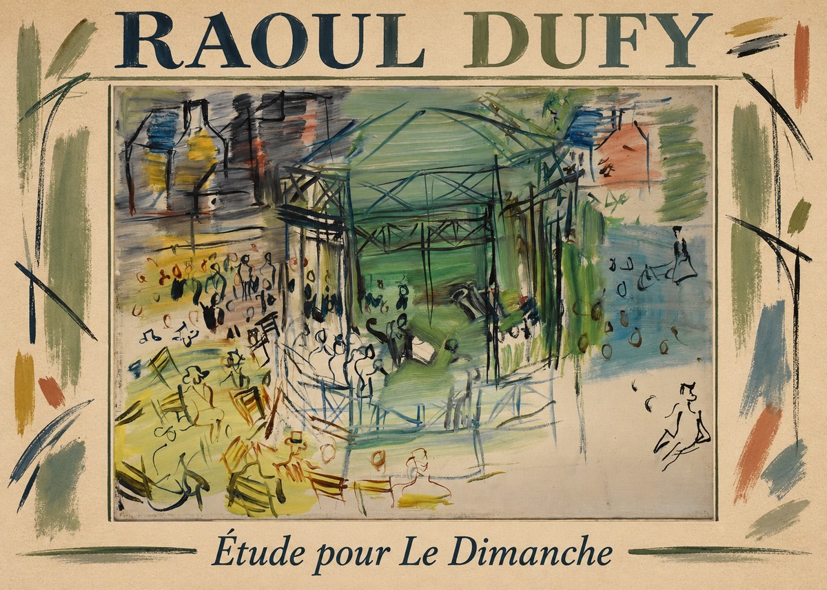 Raoul Dufy Étude Pour Le Dimanche No1 - Affiche