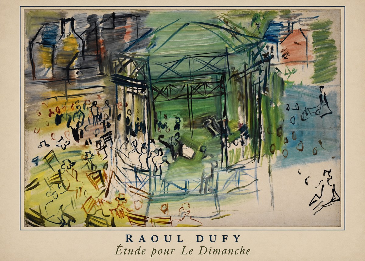 Raoul Dufy Étude Pour Le Dimanche No4 - Affiche