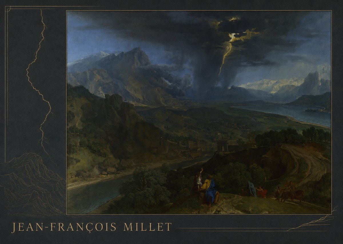 Jean-François Millet The Thunderbolt No2 - Affiche