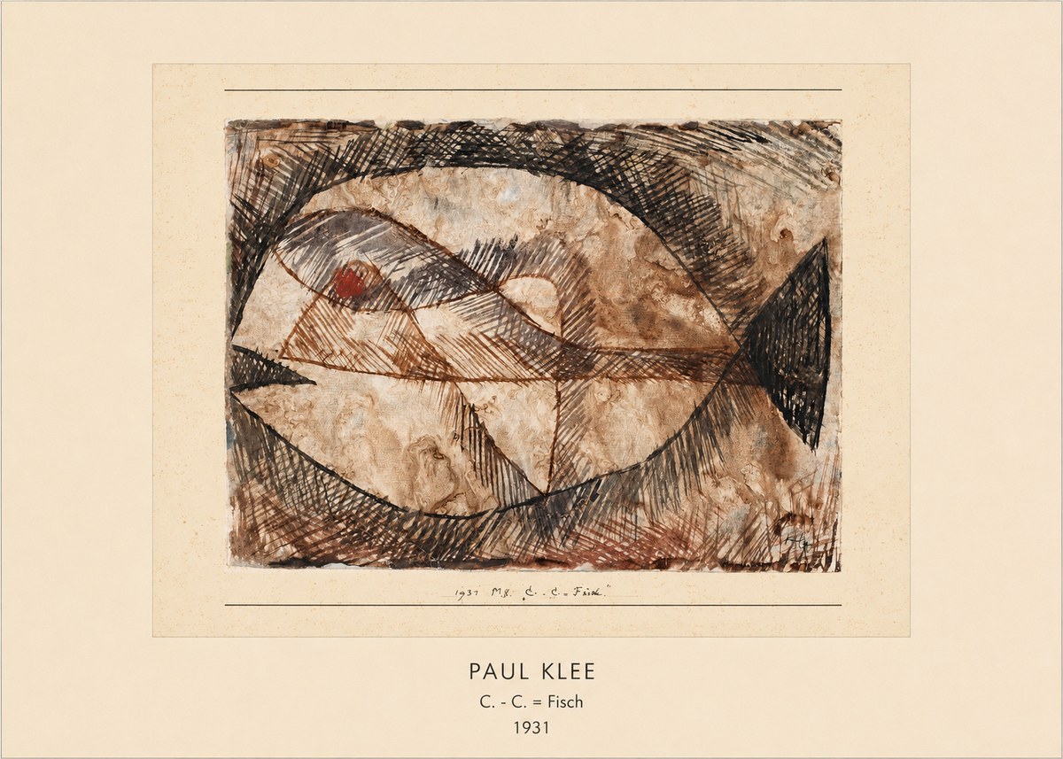 Paul Klee C. - C. = Fisch No3 - Affiche