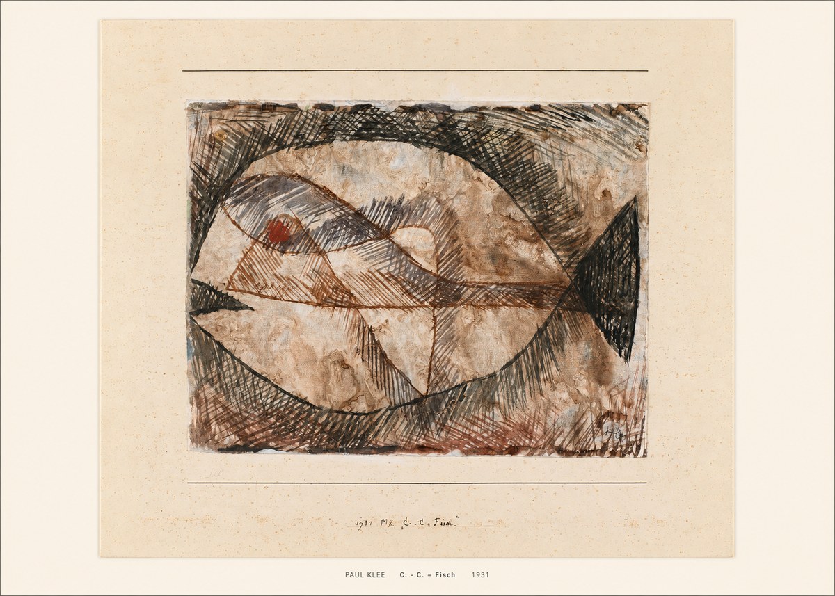 Paul Klee C. - C. = Fisch No5 - Affiche