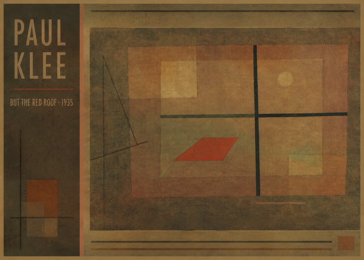 Paul Klee But the Red Roof No2 - Affiche
