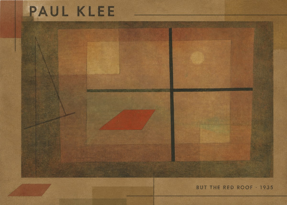 Paul Klee But the Red Roof No6 - Affiche