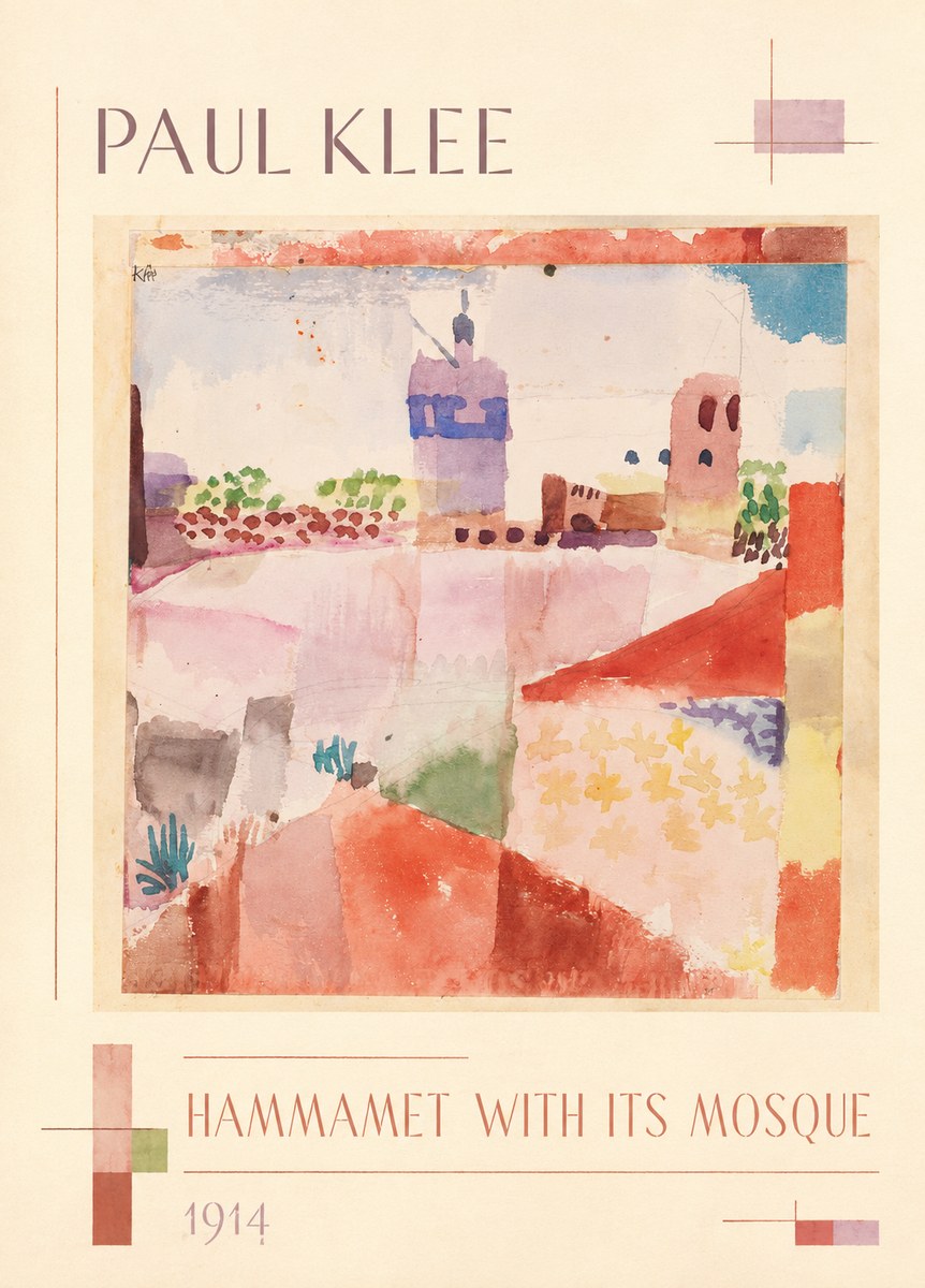 Paul Klee Hammamet with Its Mosque No1 - Affiche